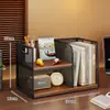 Prateleira de armazenamento de mesa, estante pequena vertical de várias camadas para mesa, armário de armazenamento de arquivos para estação de trabalho de escritório, estante de livros para casa