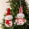 Novo ornamento de brinquedo de boneco de neve de pelúcia tricotado transfronteiriço, decoração de Natal, adereço de decoração para vitrine
