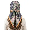 Pañuelo de Seda Paisley de 90 cm para Mujer, Moderno y Versátil, Estilo Europeo y Americano, Pañuelo de Cabeza Paisley de Seda Artificial al por Mayor