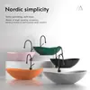 Lavabo Yuanbao mesa de baño grande lavabo doméstico estilo europeo simple lavabo Yuanbao verde oscuro inodoro