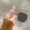 Nova Cor que Muda Estilo Coreano de Luxo para Mulheres Sem Maquiagem, Rosto Redondo Pequeno Tendência Estilo Coreano, Ultraleve, Pode Ser Equipado com Armação para Óculos de Grau