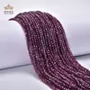 2mm 3mm 4mm Granate Púrpura Facetado Duro Pulido Forma de Balón Semiacabado Joyería de Pulsera al por Mayor
