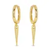 Aretes remache cónicos de plata de ley S925 aretes para mujer moda europea y americana simple estilo ins aretes aretes pendiente