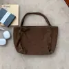 Bolsa de Lona Ins Coreana Super Popular Feminina de Ombro Grande Bolsa Chic Literária Estudante Versátil Lavada Retro Bolsa de Mão