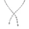 Belleza Plateada S925 plata de ley Europea y Americana industria pesada lujo forma de diamante collar femenino fiesta fiesta accesorios esenciales