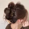 Presilhas de cabelo de pelúcia para outono e inverno para mulheres, acessórios de cabelo de luxo leve e de alta qualidade, presilhas elegantes para penteados presos, presilhas tipo tubarão estilo coreano para a parte de trás da cabeça