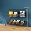 Estante de almacenamiento para snacks, para el hogar, para bebidas, frutas, estante de almacenamiento multicapa, estanterías de supermercado, mostrador de caja, estante de exhibición multifuncional