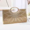 Bolso de Mano Clutch Grande Retro Europeo y Americano, Bolso de Cena Nupcial de Alta Gama con Textura y Incrustaciones de Diamantes, Bolso Cuadrado Pequeño de Moda para Fiesta