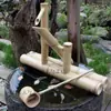 Espantalho monge paisagem dispositivo fonte japonesa tudo pingando água suporte para adicionar água roda d'água bico de fluxo bacia característica de água de bambu jardinagem