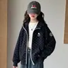 Jaqueta Infantil Estampada com Estrelas Outono 2026 Novidades Tamanhos Médio e Grande Infantil Cardigan com Capuz Color Block Alunos do Ensino Fundamental Manga Longa