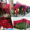 Colgante de Pared Artificial de Buganvilla Enredadera de Flores Decoración de Arco de Boda Flores Artificiales Decoración de Pared para Paisajismo Sala de Estar Flores Artificiales Al Por Mayor