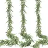 Corona de eucalipto artificial de Amazon, planta verde artificial, 1,8 m, eucalipto para colgar en la pared, falsa planta colgante