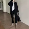 Jeans Baguette Reto Preto Feminino Outono 2026 Novo Cintura Alta Cropped Petite Nove Décimos Calça Cigarrete