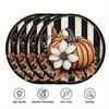 Temu Venta Caliente Transfronteriza Otoño Acción de Gracias Cosecha de Otoño Hoja de Arce Calabaza Bendición Manteles Individuales Fiesta Temática Decoración de Mesa