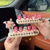 Morango Urso Carro Estacionamento Temporário Número Placa Feminino Bonito Telefone Móvel Placa Decoração Do Carro
