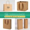 Qingda papel engrossado Kraft saco de papel personalizado bolsa de compras branco papelão saco de presente take-away saco de comida