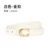 Cinturón para Mujer Nuevo Estilo Coreano Moda Versátil Cinturón para Jeans Simple Sensación de Alta Gama Decoración con Hebilla de Pin Venta al por Mayor
