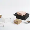Cajas de Papel Kraft con Tapa Abatible en Stock al por Mayor, Cajas de Regalo para Postres de Cartulina Blanca, Cajas de Empaque Combinadas para Macarons con Lazo al por Mayor
