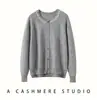 Nueva colección de otoño e invierno: Cárdigan de cachemira para mujer con adornos de pedrería, con cuello redondo, mangas largas y un diseño cálido y en capas
