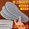 Plantillas de Lana y Terciopelo para Zapatos de Invierno con Vellón Adicional, Engrosadas, Recortables, Piel Sintética, Absorbentes de Sudor, Impermeables, Suaves, Envío Mixto al por Mayor, Tipo de Plantilla Completa