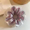 Diadema de lazo de encaje de moda, banda para el cabello extragrande estilo coreano, delicado patrón floral, perfecta para crear un peinado de moño