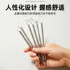 Conjunto de 6 Peças de Raspador de Aço Inoxidável, Faca para Escultura em Argila, Ferramenta de Acabamento Manual para Argila de Óleo, Argila Suave, Argila para Escultura, Ferramenta de Desenho de Duas Pontas