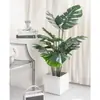 Estilo Ins Escandinavo Planta Artificial Planta Verde Biônica Enfeites Decorativos Monstera Falsa Sala de Estar Interior Árvore em Vaso de Chão