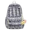Mochila Escolar a Cuadros Estilo Artístico Fresco Estilo Ins Japonés para Estudiantes de Preparatoria, Mochila de Campus para Mujeres de Pana