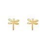 Nuevos aretes de libélula japoneses y coreanos para mujer, ear cuffs de estilo minimalista niche ins, lujo ligero con un toque de alta gama, aretes para estudiantes al por mayor