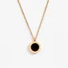 Fábrica de Joyería de Acero Inoxidable Cadena para Clavícula de Acero de Titanio Oro Rosa Collar de Números Romanos Doble Cara Modelo Nuevo 2025
