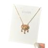 S925 Colar de prata esterlina Feminino Fu personagem segurança Lock pingente design de nicho moda de alta qualidade sentido longa vida Colar pingente corrente de bloqueio