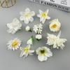 Cabeça de flor de peônia rosa de simulação branca DIY decoração de flor de seda artesanal Hairpin Flower Acessórios romântico de fundo de casamento