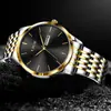 Reloj para Hombre Lige/Lige Sencillo y Moderno Doble Calendario Resistente al Agua Reloj de Cuarzo Reloj de Negocios
