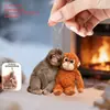 Colgante de peluche heMonkey para protección transfronteriza, colgante de acrílico de orangután de pelo rojo
