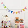 Nuevas Banderas Triangulares para Decoraciones de Fiestas Festivas, Pancartas de Cumpleaños, Arreglos de Primer Cumpleaños, Banderas Coloridas