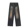 Jeans Masculino e Feminino Europeu e Americano Transfronteiriço Amazon AliExpress Perna Reta Super Solto Versátil Calças de Perna Larga Em Estoque Pedido Completo