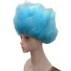 Peluca de pelo azul claro esponjosa retardante de llama para Halloween, fiesta de cosplay, Cos, Anime, Show, Accesorios