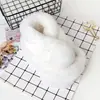 Fábrica outono e inverno Novo Lenço Feminino Quente de Três Tubos Cruzado Lenço de Imitação de Pelo de Coelho Lenço de Pelo de Coelho Bola Cor Sólida