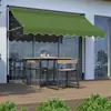 Toldo retrátil sem perfuração, operação manual, abrigo de chuva simples para varandas, pátios e uso externo, proporcionando proteção contra chuva e sol