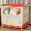 Caja de Almacenamiento Móvil para Juguetes Infantiles Tapa abatible Extra Grande Artefacto Organizador Gran Capacidad Ropa Edredón Caja de Almacenamiento Plegable