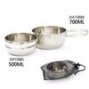 Tigela dobrável ao ar livre 304 aço inoxidável 2 peças conjunto Bowl copo de viagem multi-funcional pesca peixe camping refeição combinada