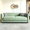 Pata de Gato Cuero Simple Ligero Apartamento Pequeño Sala de Estar Habitación de Alquiler Barbería Recepción Sofá Conveniente Doble Tres Personas