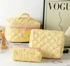 Bolsa de Maquillaje de Algodón Linda y Fresca 2026, Bolsa de Almacenamiento de Artículos de Tocador Portátil de Nicho, Bolsa Caja Linda Estilo Ins Floral