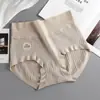 Algodão de grampo longo respirável amigo da pele Roupa interior de algodão puro feminino cintura alta Quadril envolto em barriga 7A Mulberry Silk Bacteriostatic Crotch Briefs