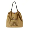 Bolsa de compras bordada, bolsa de lona ecológica de gran capacidad, personalizable con logo, bolsa de hombro para commuters de nicho, bolsa cruzada