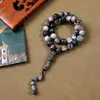 Rosario Árabe de Mano con 33 Cuentas, 12*12 mm, Pulsera de Estilo de Oriente Medio