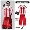 Roupas de Street Dance para Meninos Hip-Hop Outfits Modernos Infantis Marca de Moda Hip-Hop Roupa Infantil Roupa para Apresentação na Passarela de Couro Vermelho Brilhante para Meninos