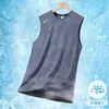 Nuevo Chaleco de Seda Helada de Verano para Hombre Secado Rápido Transpirable Manga Corta Deporte Fitness Sin Mangas Holgado Talla Grande Camiseta