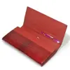 Carteira longa de couro patente com fivela magnética de ozônio russo para mulheres, multi-cartões, porta-moedas, clutch