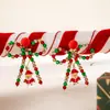 Brincos de Moda Transfronteiriços Europeus e Americanos Coloridos com Contas Laço Bola de Pelo Pingente Criativo de Papai Noel Brincos de Natal